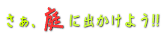 さぁ、庭に出かけよう